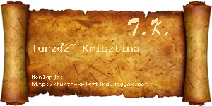 Turzó Krisztina névjegykártya